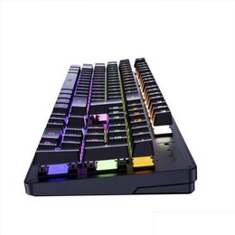 Keyboards Baizhan K30 Luminous Green Axis Real Mechanical Keyboard Internet Cafe Esports Games Chicken Eating Computer Drop Delivery C Ot0T6