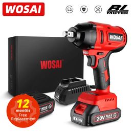 WOSAI MT-Series 600N.m 20V Brushless Electric Wrench Socket Li-ion Battery Cordless Impact Wrench For Car Tyres Power Tools 240112