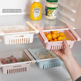 multi purpose sorting and storage box with retractable refrigerator partition layer for refrigerator preservation