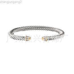 Jewelry Designer David Yuman Bracelet Dy Diamond Gold Round Head Bracelet New Product Twisted Thread Fashion Versatile David