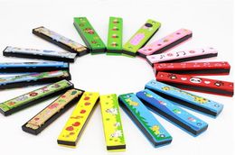 Wooden painted harmonica children039s enlightenment instrument infant early education educational toys harmonica toys gift cult6773774