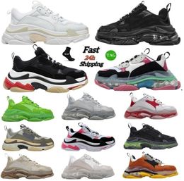 Designer Casual Men Women Triple s Platform Basketball Shoes Sneakers Clear Sole Black White Beige Dark Red Grey Green Mens Trainers Outdoor Shoe