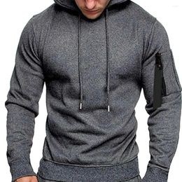 Men's Hoodies Running Sport Long Sleeves T-shirt Men Gym Fitness Hooded Shirt Sportswear Tees Tops Autumn Male Bodybuilding Training