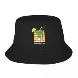 Berets Summer Bob Hat Wordle Margarita Problem Solved Fisherman Caps Funny Game Reversible Cotton Bucket Hats Outdoor