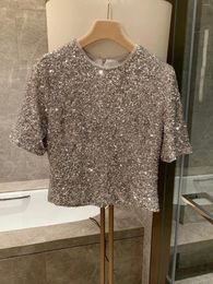 Women's T Shirts The Latest Sequin Tops Have Irregular Sequins And Fabrics That Different Without Use Of Light