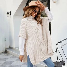 Women's Sweaters Autumn And Winter 2024 Knitting Loose Sweater Japanese Fashion Tops For Women Short Paisley Black Turtleneck Turtle Neck