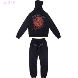 Designer Fashion Clothing Luxury Men's Sweatshirts New Young Thug Sp5der Spider Bright Print Pants Sweater Casual Set L7DG