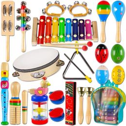 Baby Percussion Instrument Education Creative Development Wooden Music Hand Kids Learning Montessori Toys Gift 240112