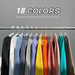 Men's T-Shirts Autumn New Long Sleeve T-shirt Loose Korea Trendy Bottom Shirt Unisex Solid O-neck Y2k Blouse Undershirt Couple Teesephemeralew