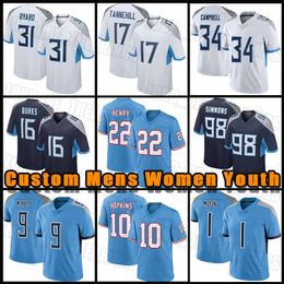 Tennesseetitansfootball Jerseys Derrick Henry Deandre Hopkins Jeffery Simmons Treylon Burks Steve Mcnair Ryan Tannehill Harold Landry III Eddie George