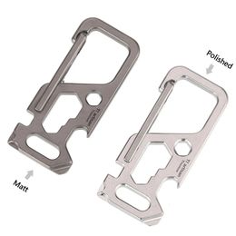 Outdoor MultiTool Alloy Clip Key Chain Wrench Bike Spoke Spanner Carabiner Snap Hook Safety Buckle Tool 240112