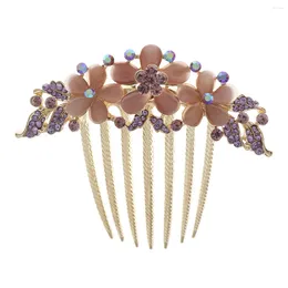 Hair Clips 7-Teeth Woman's Comb With Color-preserving Sunflower Design For Birthday Stage Party Show Dress Up