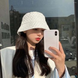 Berets Portable Korean Girl Lace Summer Nylon Visor Cap Sun Protection Mesh Bucket Hat