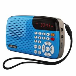 Radio Rolton W105 Portable Radio Mini Stereo LED Display USB TF Auditorium Large Speakers Radio for Old Man Morning Exercise Radio