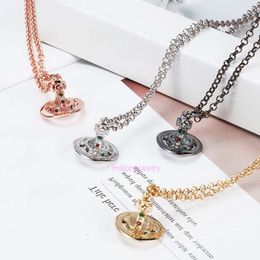 choker vivianeism westwoodism necklace quality 3D Saturn Glass Bead Necklace Transparent Bead Sweater Chain Edition