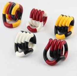 5 Colours Finger Spinner Plastic twisted rope relieves stress EDC Spinner Anxiety ADHD Children Toy6364156