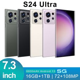 2024 New S24 Ultra 7.3-Inch Cross-Border 3 64G Support Fast Charging Android Smartphone