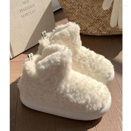 Slippers Snow Boots Women Autumn Winter Girl Home Plush Non-slip Soft Warm House Indoor Bedroom Lover Floor Shoes