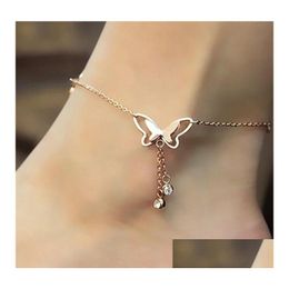 Boho Butterfly Anklets Gold Anklet Bracelets Beach Foot Jewellery For Women And Drop Delivery Otdil