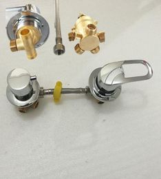 Wall Mounted 2345 Ways Water Outlet Brass Shower Tap Screw Or Intubation Split Cabin Room Mixing Valves Bathroom Sets1340709