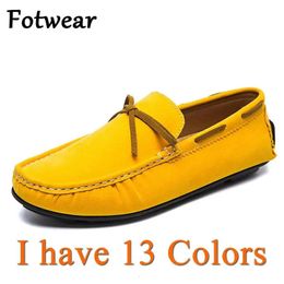 Suede Loafers Men Big Size 48 47 Boat Shoes Slip On Mocasines Hombre Handmade Lazy Shoes Driving Moccasins Casual Office Flats 240112