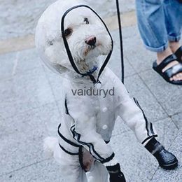 Dog Apparel Pet Dog Cat Reflective Raincoat Waterproof Windproof Transparent Raincoat Dog Rainy Outdoor Travel Essential Clothingvaiduryd