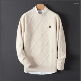 Men's Sweaters Cashmere Sweater O-neck Warm Pullovers Loose Knitted Shirt Autumn/Winter Korean Male Cold Resistant Clothing