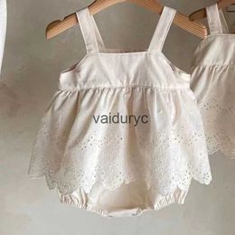 Rompers 2023 Summer Baby Bodysuits Toddler Girls One Piece Infant Clothing H240508