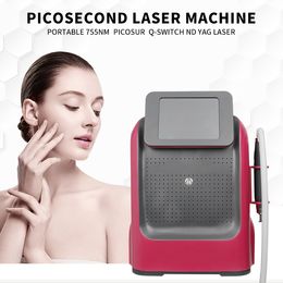 High & Stable Energy Nd Yag Picosecond Laser Skin Pigment Removal Tattoo Eyebrows Washing Carbon Peel Skin Whitening Picolaser 4 Heads Instrument