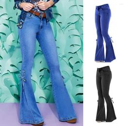 Women's Jeans Lady Wear-resistant Women Bell Bottom Slim Great Butt-lifted