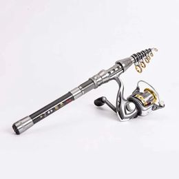 Professional Fishing Rod Carbon Fiber 1524M Sea River Ultralight Telescopic Spinning Ring Stick 240112