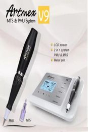 Professional Artmex V9 Permanent Makeup Tattoo Machine Model Digital Eyebrow Lip Eyeline MTS PMU Rotary Pen DHL1220509