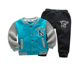 Kids Baseball Jogging Suit School Boys Girls Sports Suit Children Clothing Set Sweatershirt Pants 2Pcs Children Tracksuit A86 201217789