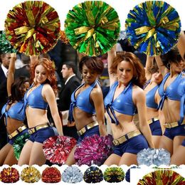 Other Event & Party Supplies Other Event Party Supplies Christmas Pom Poms Cheerleading 120G Cheering Pompom Metallic Products Many Co Dh6Up