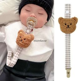 New Baby Teethers Toys Cute Bear Baby Pacifier Clip Chain Dummy Holder Soother Pacifier Clips Strap Nipple Holder Infant Feeding Babies Accessories