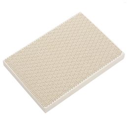 Storage Bags Ceramic Honeycomb Soldering Board Heating For Gas Stove Head 135x95x13mm