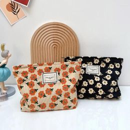 Cosmetic Bags Fashion Fresh Flower Makeup Bag Storage Travel Portable Toiletries Organizer Daily Clutch Pouch