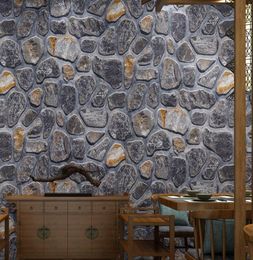 Wallpapers Vintage Stone Wallpaper 3D Home Decor Waterproof PVC Brick Wall Paper Roll For Background Decorative Personalised Bar S5961591