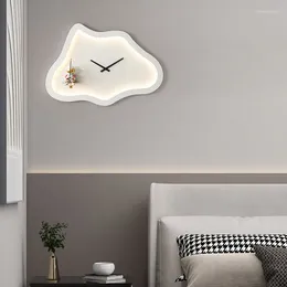 Wall Lamps Creative Cloud Shape LED Light For Bedroom Foyer Dining Children Room Office Sconce With Clock Drop Dimmable