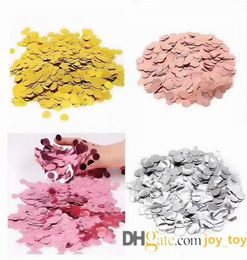 Mix 10gbag Glitter Foil Metallic Confetti 15cm Round Dot Scatter Confetti Gold Silvery Rose Gold Confetti for bobo balloons boxe4779235