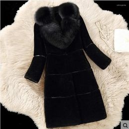 Women's Fur Nowsaa Elegant Women Winter Jacket Thicken Hooded Long Down Coat Slim Fit Hair Collar Cotton-padded Coats