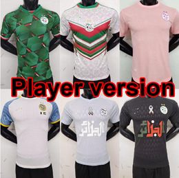 Player version 2024 25 Algeria Algerie Mens Soccer Jerseys MAHREZ FEGHOULI SLIMANI BENNACER ATAL Home White Away Green Training Wear Football Shirts