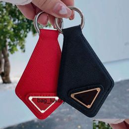 Fashion Luxury For Designer Apple Keychains Airtags Tracking Device Case Pu Leather Antilost Keychain Portable Hook Candy Colour Prote Dhjac