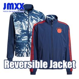 JMXX 23-24 BAYERNS mUNIch Special Soccer Reversible Jacket Jerseys legendary Franz Beckenbauer Mens Man Football 2023 2024 Windbreaker Long Sleeved Fan Version