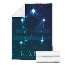 Blankets Libra Zodiac Fleece Blanket Printed Adults/kids Sherpa 02