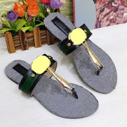 2024 Luxury Women Sandals Double Web Thong Sandal Designer Women Flip Flops Fashion Beach Slippers