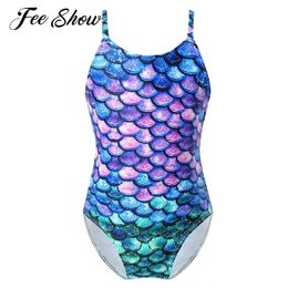 Wear Little Girl One Piece Bathing Suit Brazilian Monokini Swimming Swimsuits Colourful Fish Scales Pattern Swimsuit Swimwear for Kids