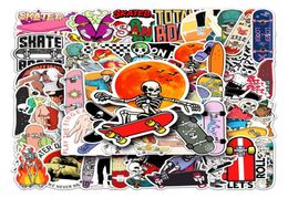50pcs Cool skull skateboard stickers skate graffiti Stickers for DIY Luggage Laptop Bicycle2373111