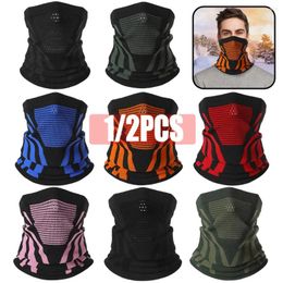 Bandanas Thermal Face Bandana Mask Cover Neck Warmer Gaiter Cycling Scarf Hiking Winter Outdoor Windproof Thickened Bicycle