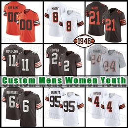 24 Nick Chubb 95 Myles Garrett Football Jerseys Clevelandbrownsdeshaun Watson Elijah Moore Amari Cooper Denzel Ward David Njoku Juan Thornhill